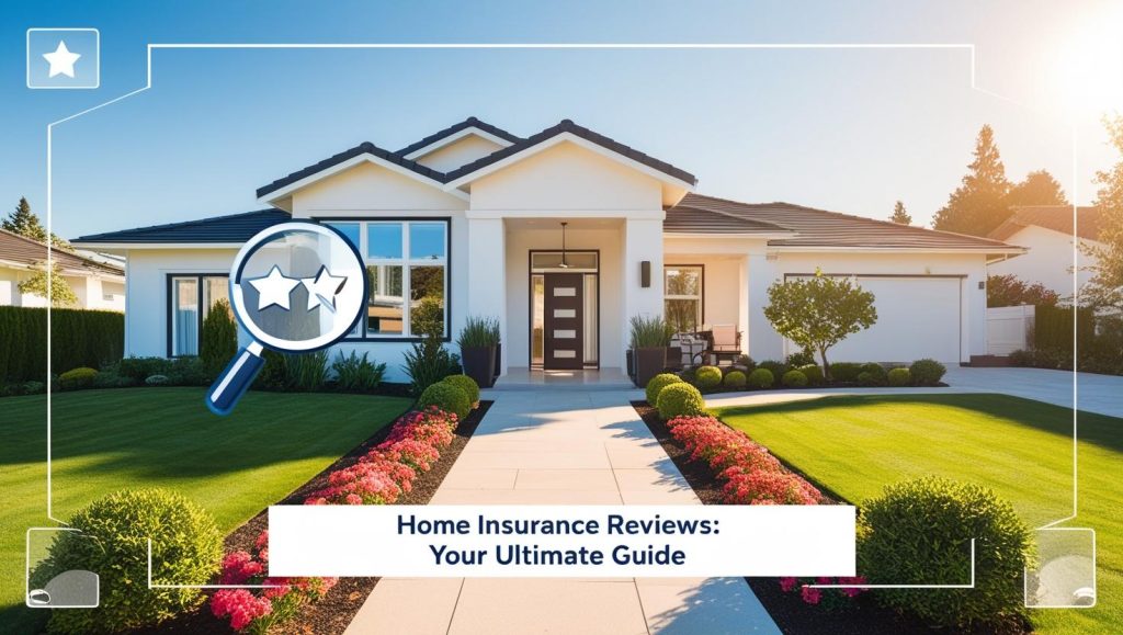 Home Insurance Reviews – Trusted Ratings and Secure Coverage Modern suburban home symbolizing trusted home insurance reviews and expert ratings.